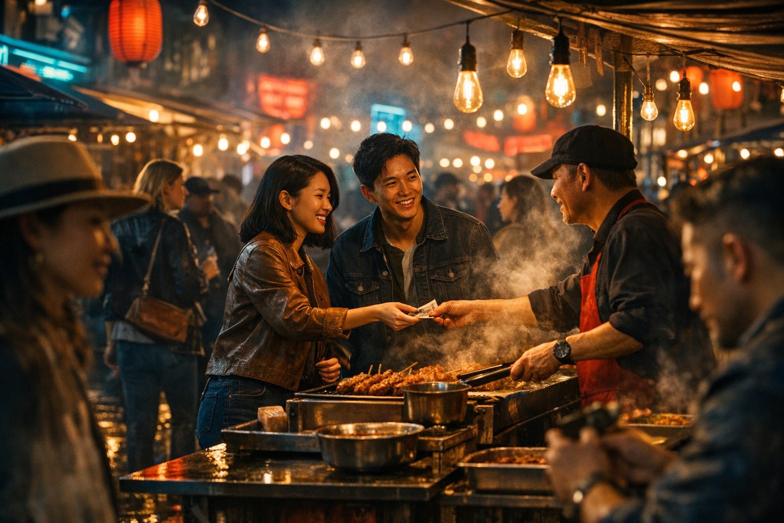Cinematic night market still for the Night Market Social Campaign case study