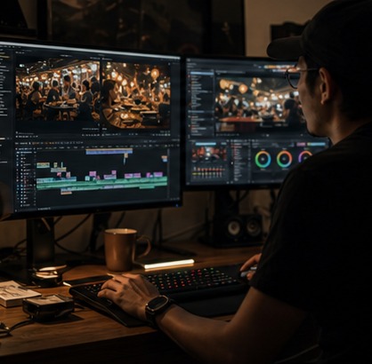 Editing environment shaping pacing variants while preserving campaign mood